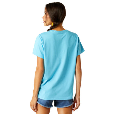 Ariat Womens Ariat Logo Short Sleeve Tee - SWIM CAP