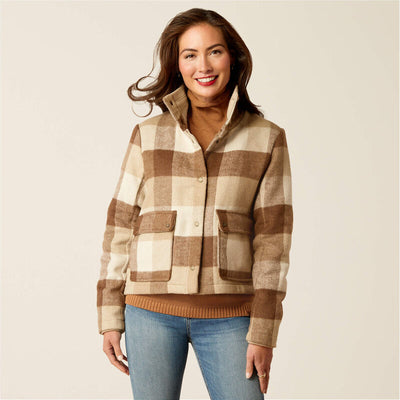 ARIAT Womens MARLAND JACKET in CAMEL BUFFALO PLAID