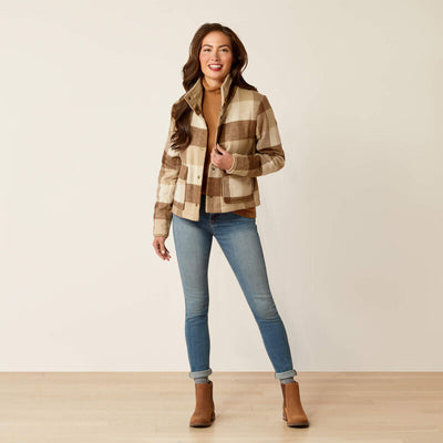 ARIAT Womens MARLAND JACKET in CAMEL BUFFALO PLAID