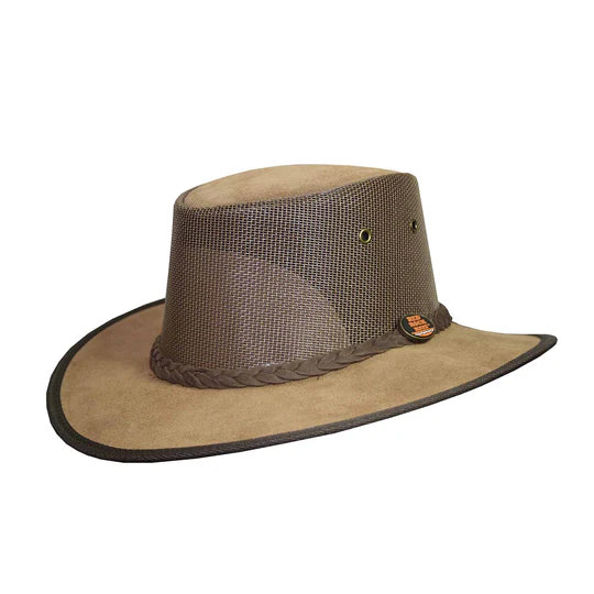 Barmah Red Rock Fold Away Suede COOLER Hat - Gone RIDING