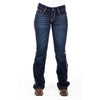 SHEFFIELD MID RISE Boot Cut Jeans, 35 inch Leg. PEACH STITCH by Hitchley and Harrow SR2171