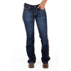 SHEFFIELD MID RISE Boot Cut Jeans, 35 inch Leg. PEACH STITCH by Hitchley and Harrow SR2171