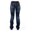 SHEFFIELD MID RISE Boot Cut Jeans, 35 inch Leg. PEACH STITCH by Hitchley and Harrow SR2171