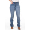 ARCADIA ULTRA HIGH RISE Boot Cut Jeans, 35 inch Leg. KHAKI & TAN MIX STITCH by Hitchley and Harrow SR2159