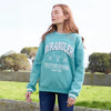 Wrangler Womens TABITHA Crew Neck Fleece Long Sleeve Sweater - Turquoise