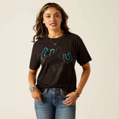 Ariat Womens RIDERS CLUB TEE - BLACK