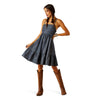 Ariat Womens Calico Chambray Tie-back Dress